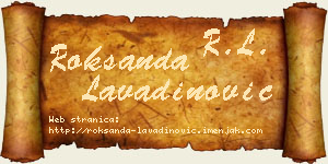 Roksanda Lavadinović vizit kartica